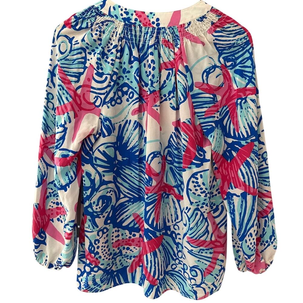 Lilly Pulitzer Elsa Top She She Shells in Resort‎ White Size Small - Picture 3 of 8